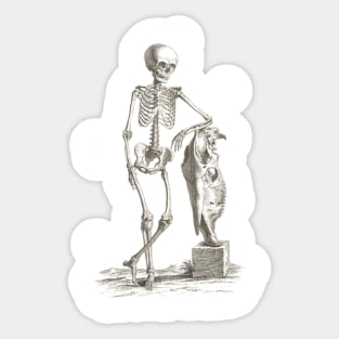 Lazy Hipster Skeleton Sticker